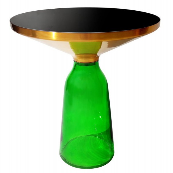 Designerski stolik kawowy Bottle 50 cm na szklanej nodze