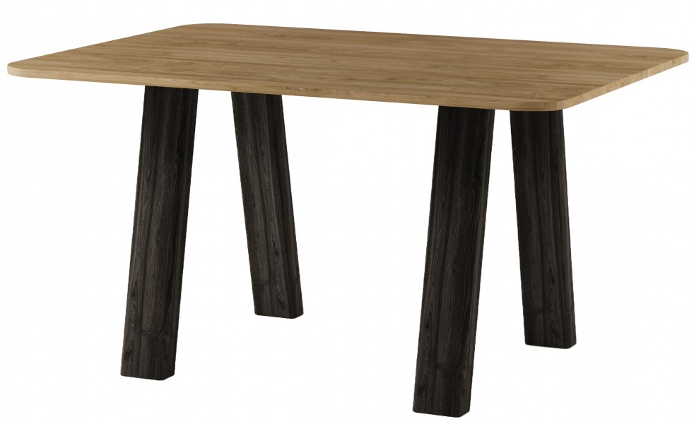Prostokątny stół z litego drewna dębowego SkoV