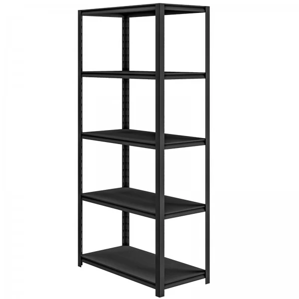 Metalowy regał warsztatowy Sam All Black 90x45x183 cm czarny