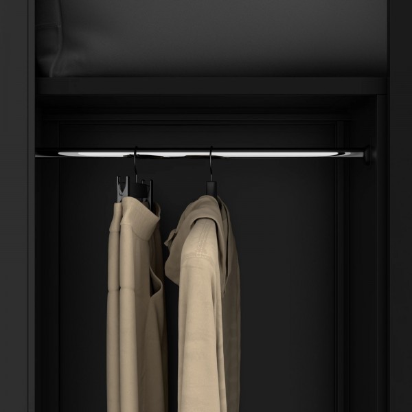 Socjalna szafa ubraniowa Dawid All Black 90x45x185 cm czarny