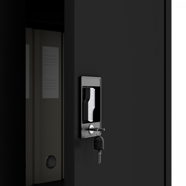 Socjalna szafa ubraniowa Dawid All Black 90x45x185 cm czarny