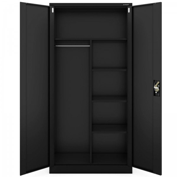 Socjalna szafa ubraniowa Dawid All Black 90x45x185 cm czarny