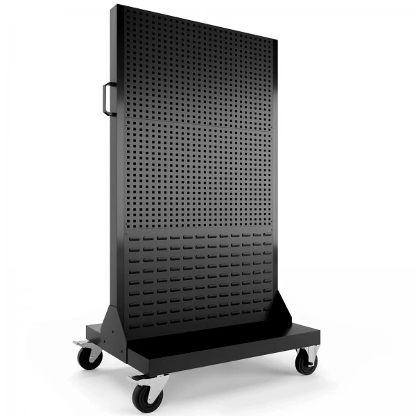 Perforowana ścianka narzędziowa Mariusz All Black 96,5x61x155,5 cm czarna