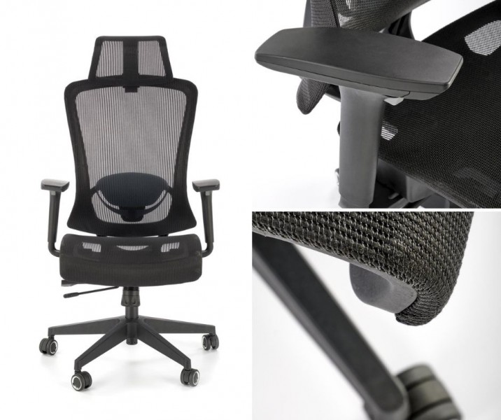 Ergonomiczne krzesło biurowe Goliat, zgodne z normą BHP