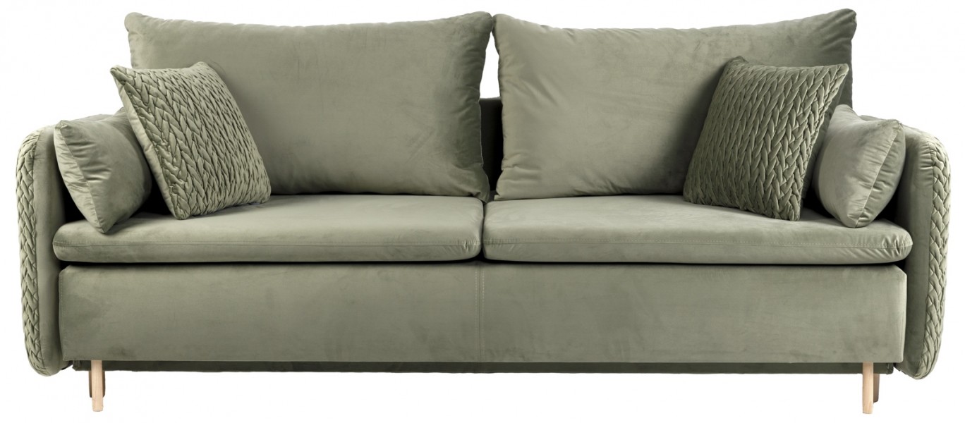 Sofa trzyosobowa z funkcją spania i poduszkami Luna