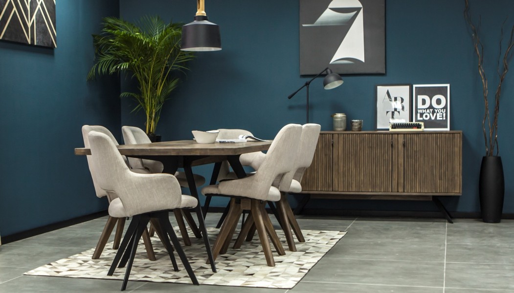 Drewniany stół do jadalni w stylu industrialnym Massa D05 200 cm