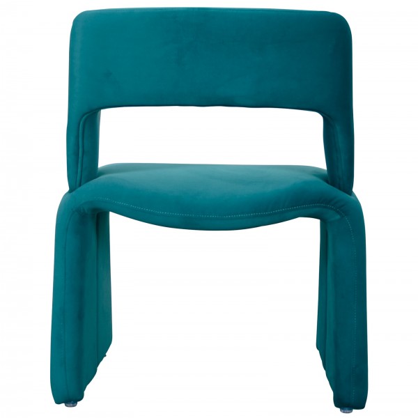 Designerskie krzesło fotelowe z tkaniny aksamitnej Nua N2