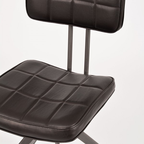 Designerskie krzesło pikowane z ekoskóry Ashton D03