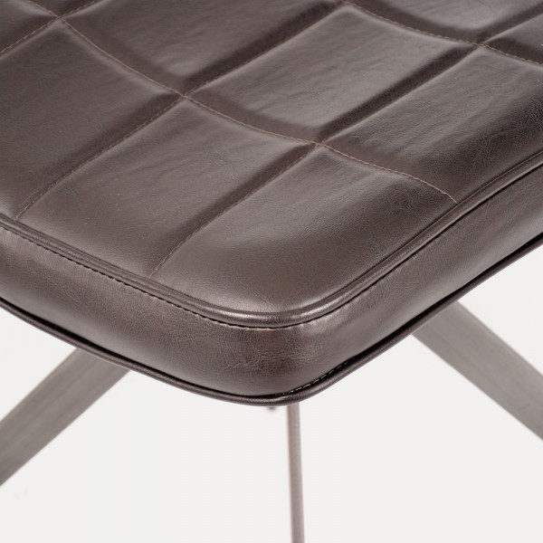 Designerskie krzesło pikowane z ekoskóry Ashton D03