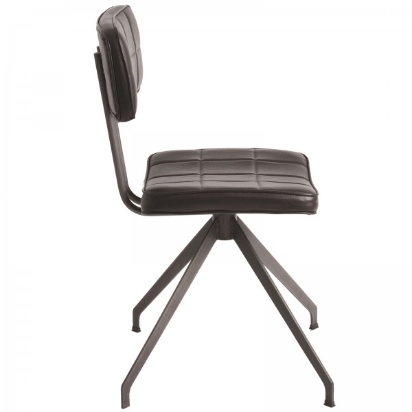 Designerskie krzesło pikowane z ekoskóry Ashton D03