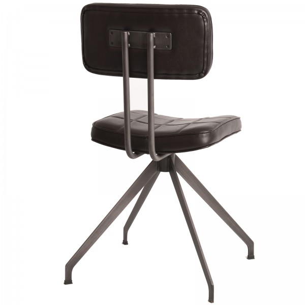 Designerskie krzesło pikowane z ekoskóry Ashton D03