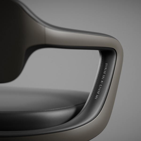 Modułowy fotel ergonomiczny do biura Diablo V-Modular Carbon Black