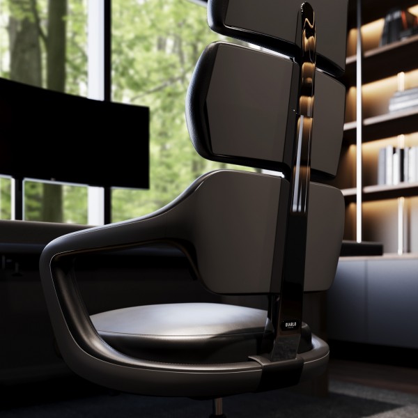 Modułowy fotel ergonomiczny do biura Diablo V-Modular Carbon Black