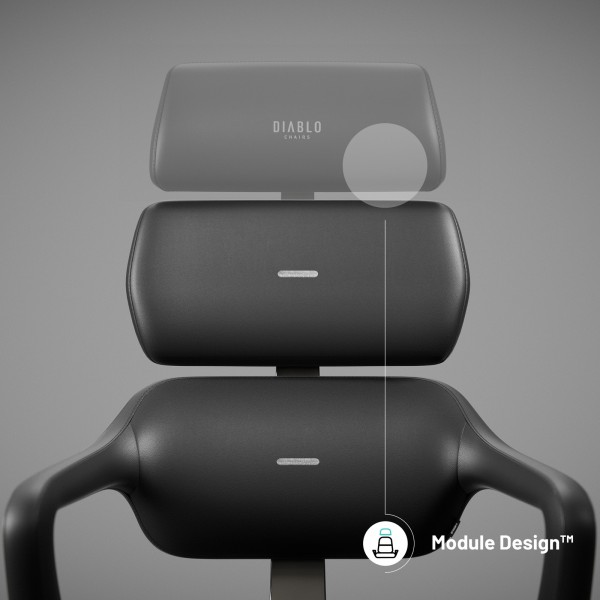 Modułowy fotel ergonomiczny do biura Diablo V-Modular Carbon Black