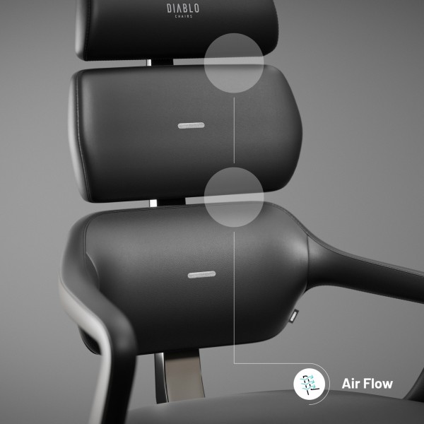Modułowy fotel ergonomiczny do biura Diablo V-Modular Carbon Black
