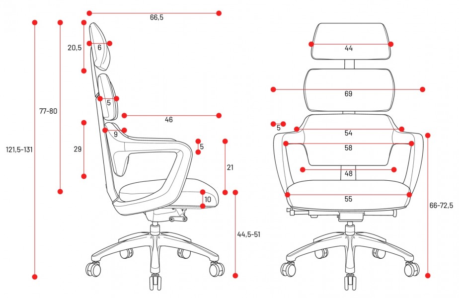 Modułowy fotel ergonomiczny do biura Diablo V-Modular Carbon Black
