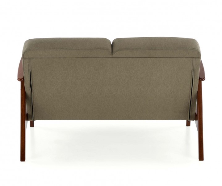 2-osobowa sofa do salonu z drewnianymi podłokietnikami Milano 2S Halmar