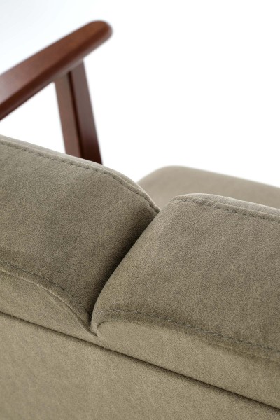 2-osobowa sofa do salonu z drewnianymi podłokietnikami Milano 2S Halmar