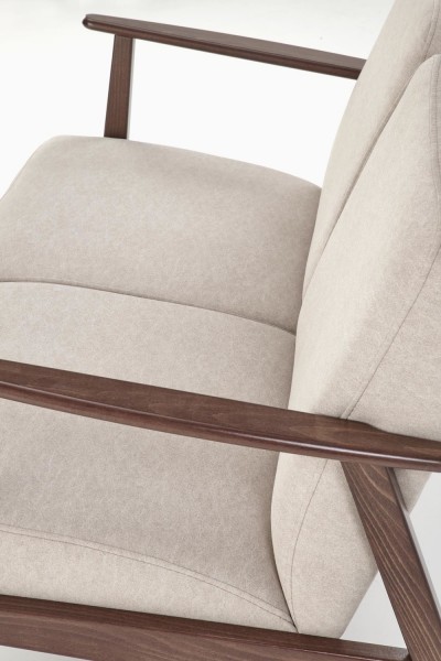 2-osobowa sofa do salonu z drewnianymi podłokietnikami Milano 2S Halmar
