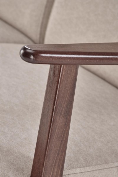 2-osobowa sofa do salonu z drewnianymi podłokietnikami Milano 2S Halmar