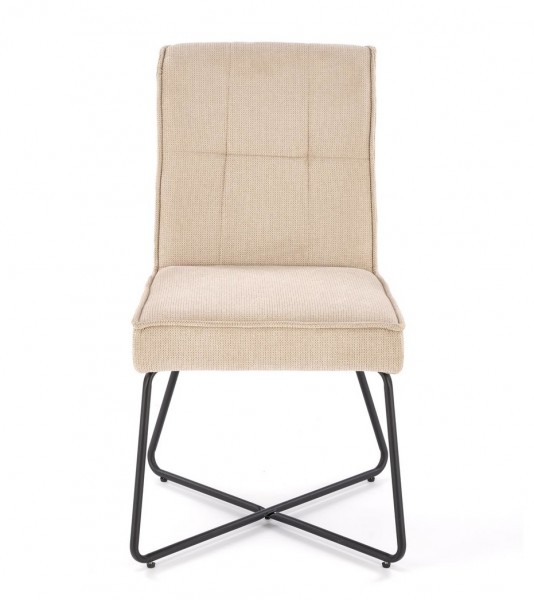 Eleganckie krzesło na metalowym stelażu K534 Halmar
