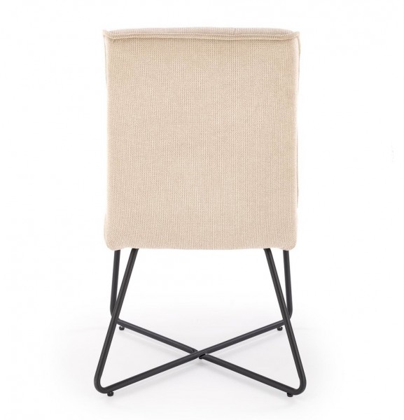 Eleganckie krzesło na metalowym stelażu K534 Halmar