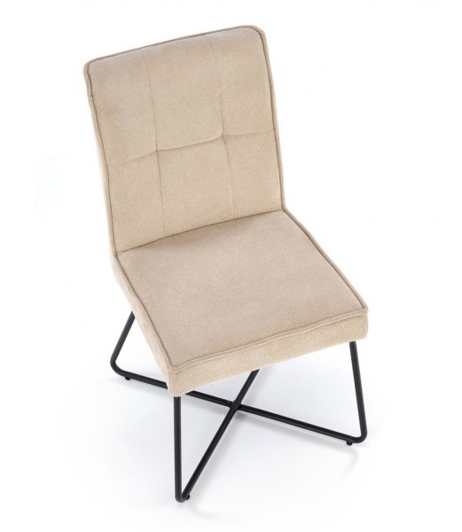 Eleganckie krzesło na metalowym stelażu K534 Halmar