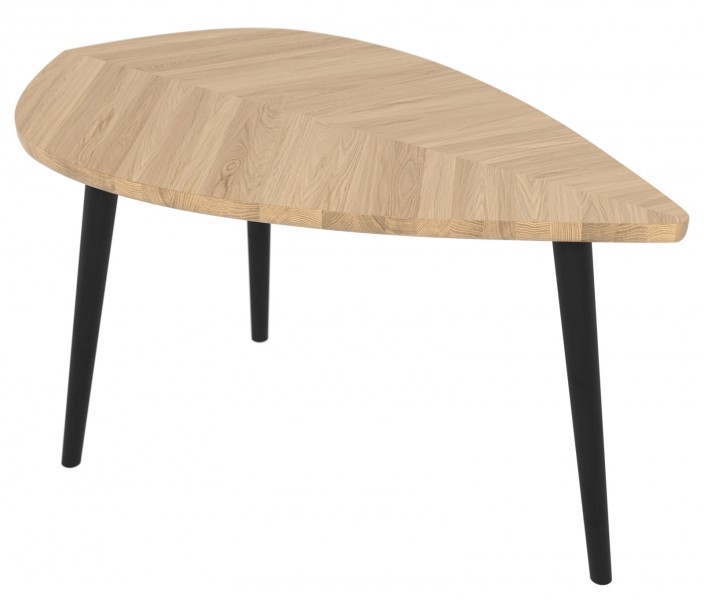 Dębowy stolik kawowy P2 liść duży 110 cm