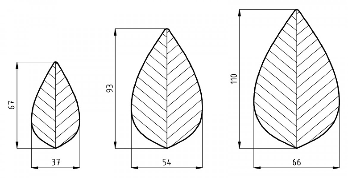 Dębowy stolik kawowy P2 liść duży 110 cm