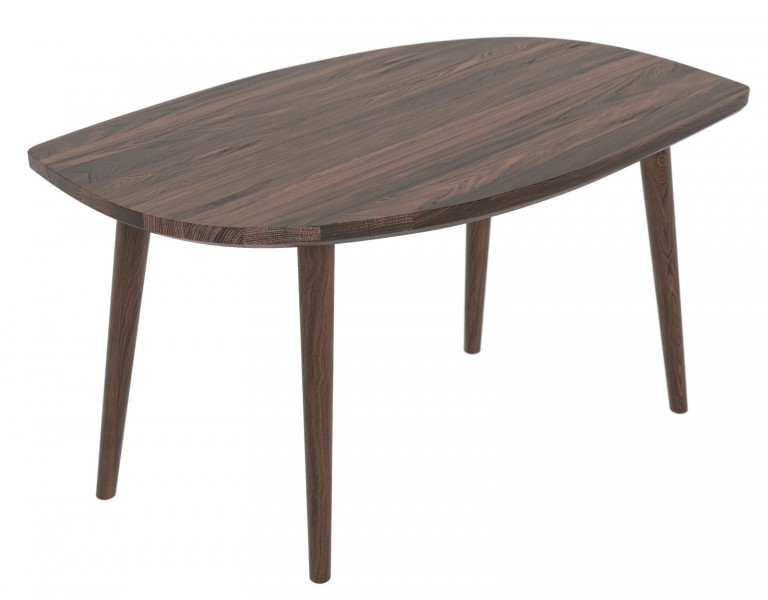 Stolik kawowy z drewna dębowego łezka P3 mały 60 cm