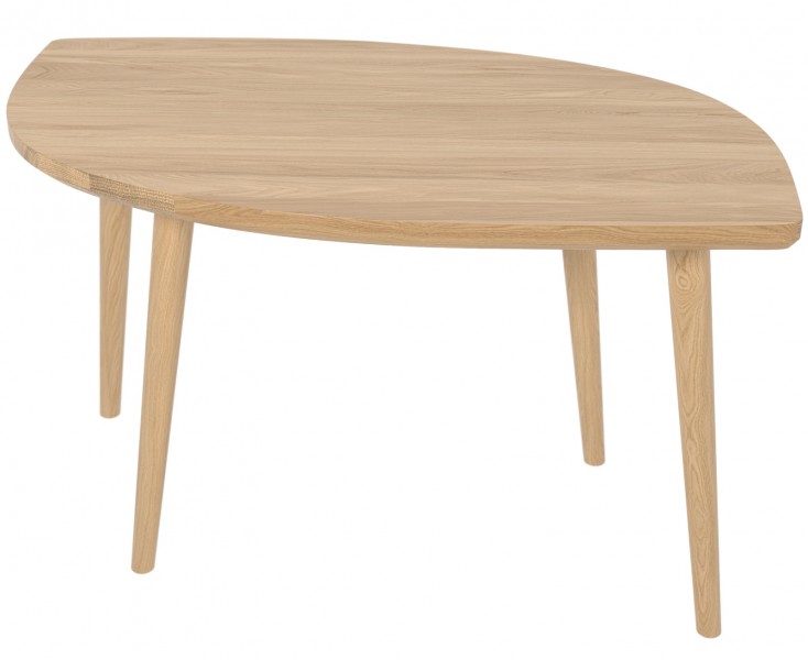 Stolik kawowy z drewna dębowego łezka P3 mały 60 cm