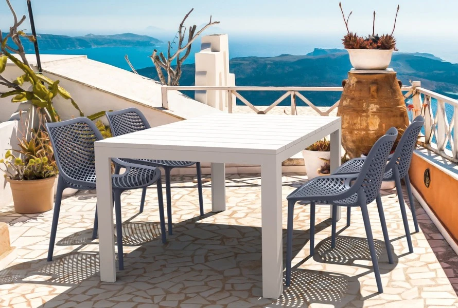 Zestaw mebli ogrodowych 4 krzesła Air i rozkładany stół Atlantic Table 140/210