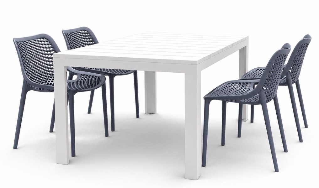 Zestaw mebli ogrodowych 4 krzesła Air i rozkładany stół Atlantic Table 140/210