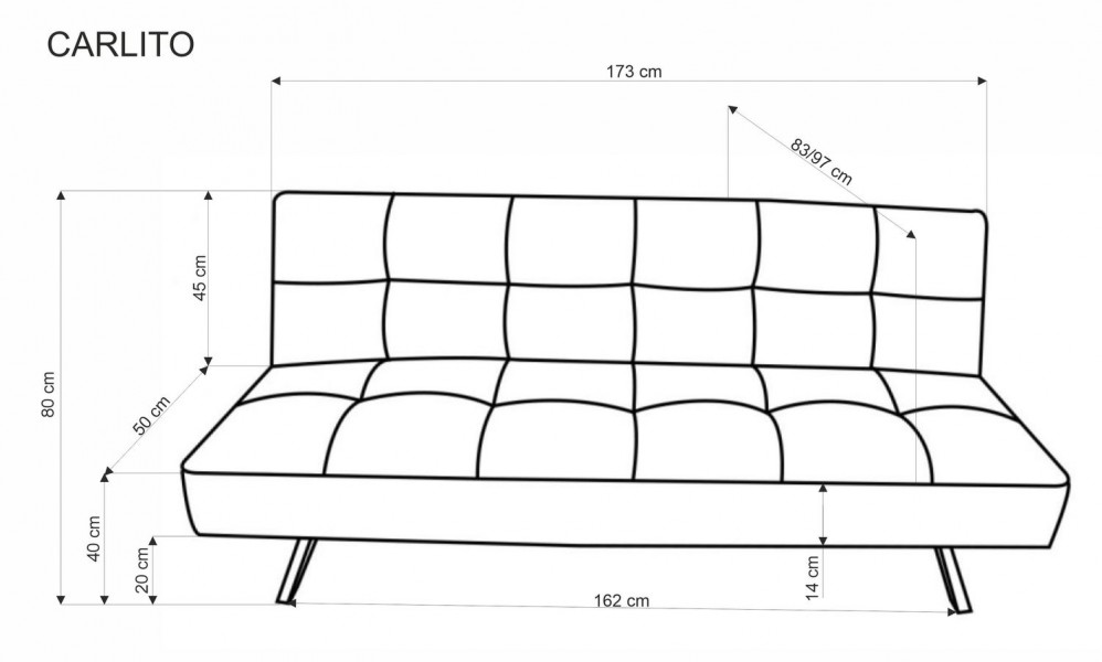 Rozkładana sofa Carlito Halmar