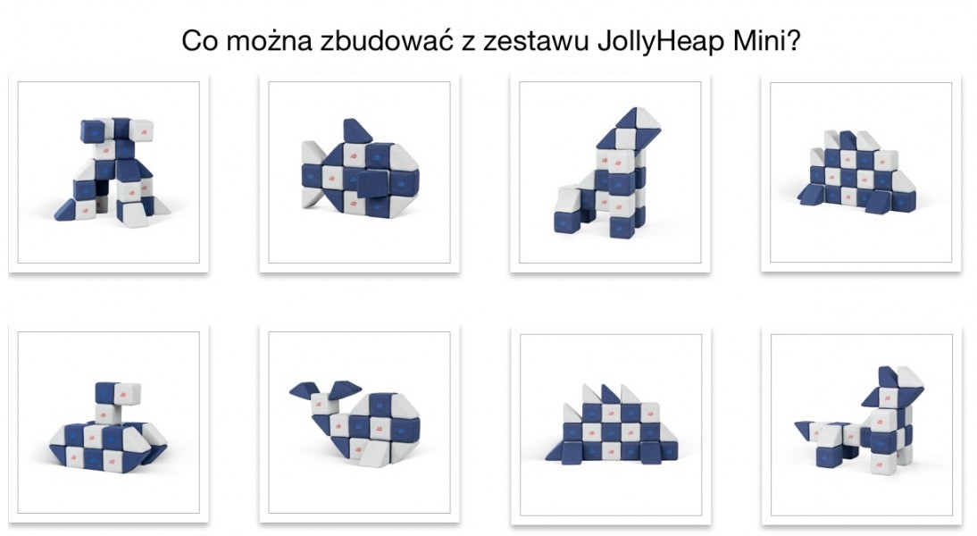 Zestaw klocków magnetycznych do przedszkola JollyHeap Mini - 24 elementy