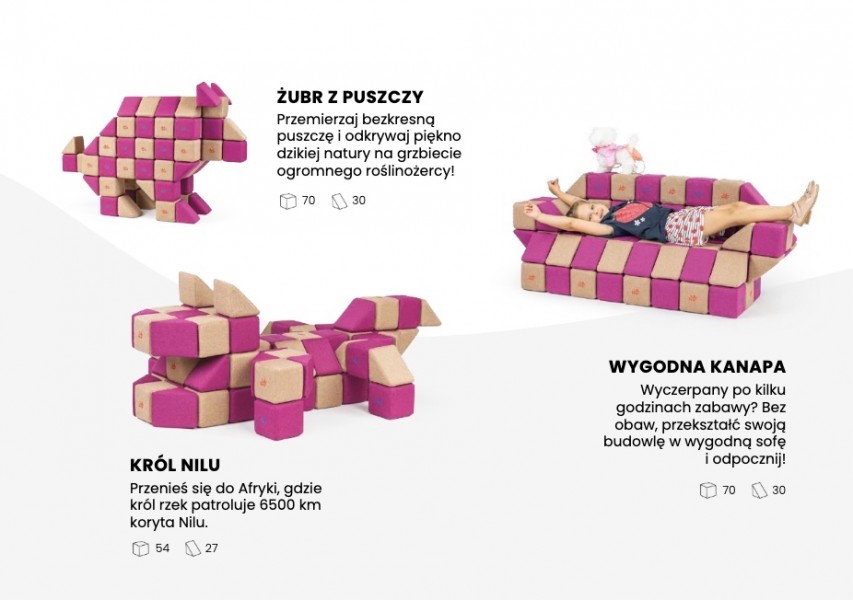 Zestaw klocków magnetycznych JollyHeap Basic - 100 elementów