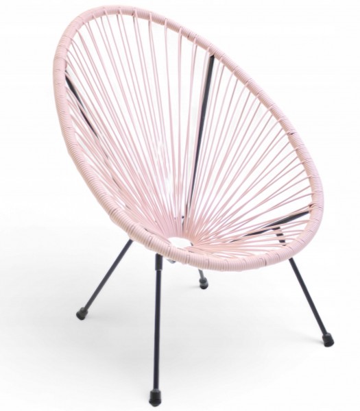 Żyłkowe krzesło ogrodowe dla dzieci Arjana KIDS MAS-EC2 66 cm różowe