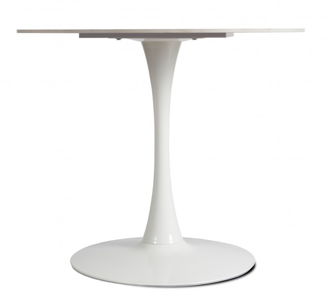 Okrągły stół na jednej nodze Sander 90 cm biały