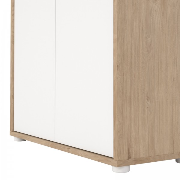 Dwudrzwiowy regał biurowy Sign 80 jackson hickory/biały mat