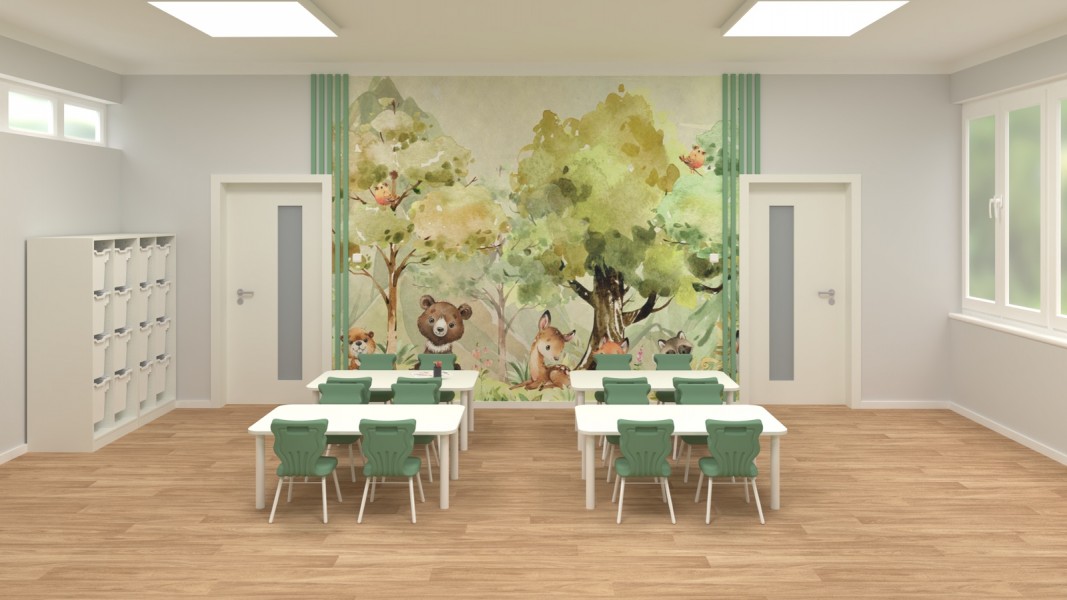 Stół do przedszkola Smart prostokątny 120x70 cm, rozmiar 0-3, blat biały / nogi białe