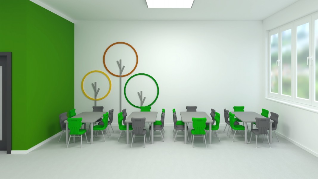 Stół do szkoły Smart prostokątny 120x70 cm, rozmiar 4-6, blat biały / nogi szare