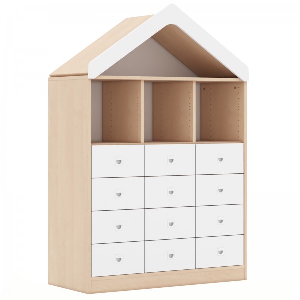 Regał szkolny domek Blox BASE 110 index 3PP-3R-8SB-4SS-D