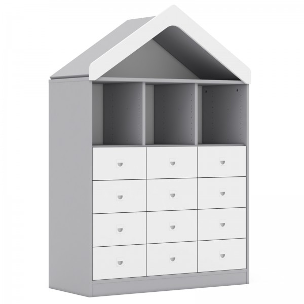 Regał szkolny domek Blox BASE 110 index 3PP-3R-8SB-4SS-D