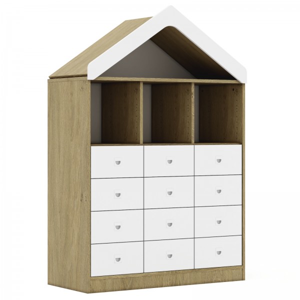 Regał szkolny domek Blox BASE 110 index 3PP-3R-8SB-4SS-D