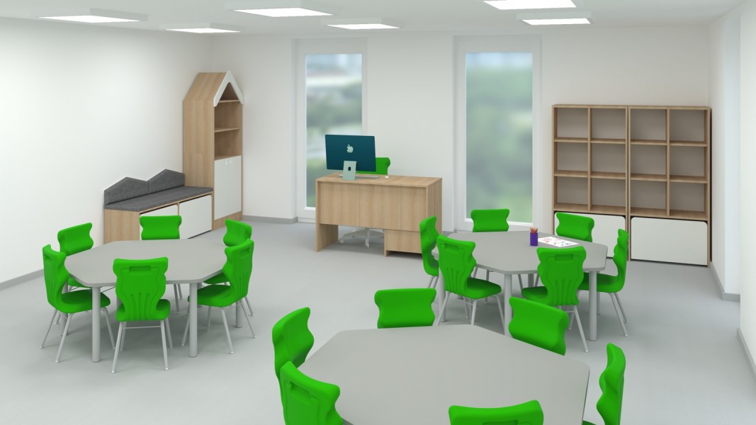 Szafa szkolna na klucz domek Blox BASE 70 index 3P-2R-2F2-D