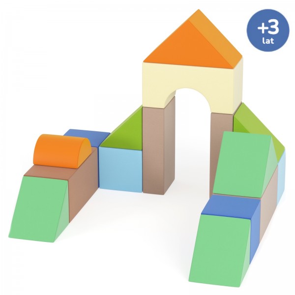 Elementy piankowe do budowania - zestaw Happy Castle Mid