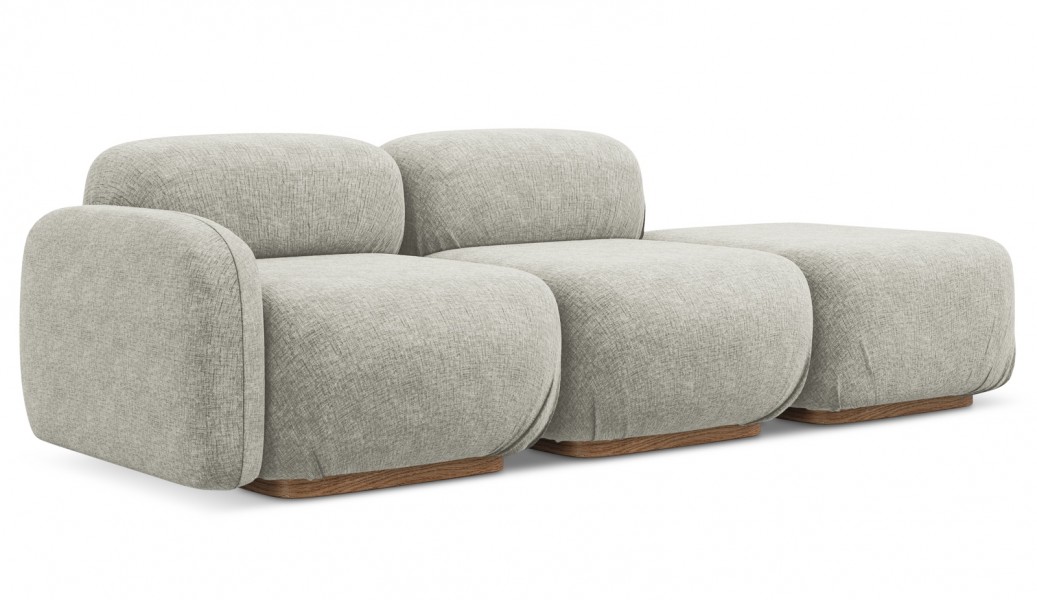 Modułowa otwarta sofa Ailani, tkanina szenilowa