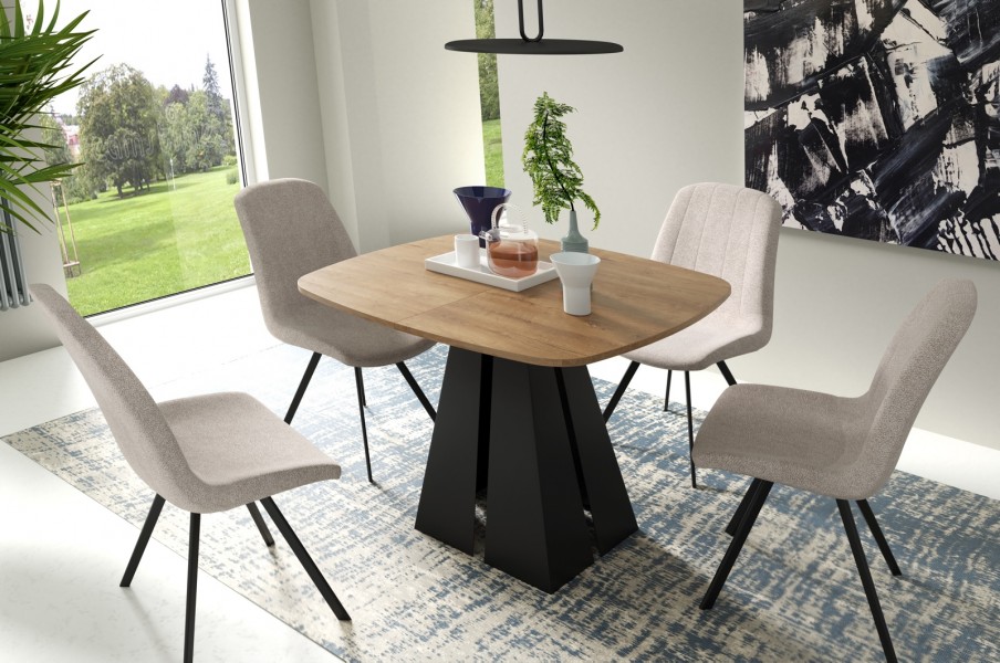 Industrialny stół rozkładany Vigo 120-196 cm