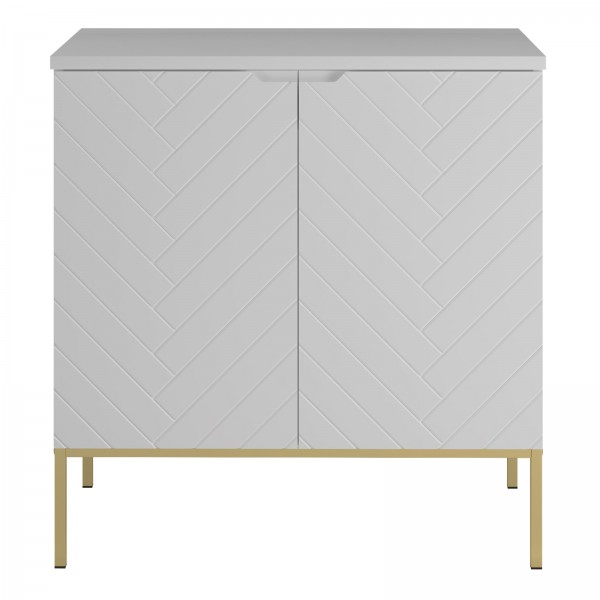 Szafka pod umywalkę nablatową Aspen 08, biały mat/złoty, 80 cm - zestaw 1