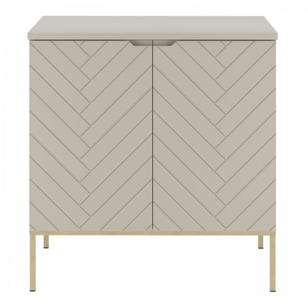 Szafka pod umywalkę nablatową Aspen 08, cashmere/złoty, 80 cm - zestaw 1